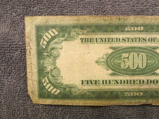 1934 A FIVE HUNDRED Dollar Federal Reserve Note VG $500 5