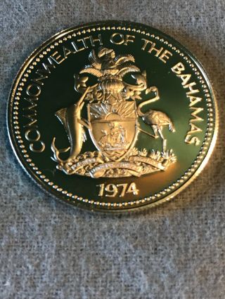 1974 - Bahama Islands,  One Dollar - Silver Proof Coin