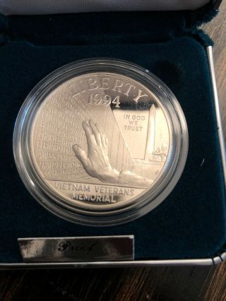 1994 - P Proof Vietnam Veterans Memorial Silver Dollar Coin