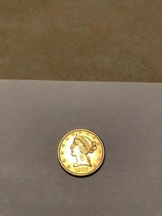 1907 Gold United States $5 Dollar Liberty Head Half Eagle Xf