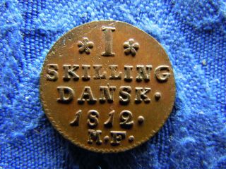 Denmark 1 Skilling 1812,  Km671