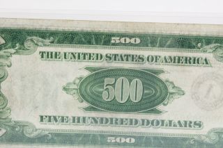 1934 $500 Federal Reserve Note A Boston Mass Low Serial A000202004A 5