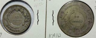 Costa Rica 50 Centimos & Colon Counterstamped On Earlier Coins.  4533 Oz Silver