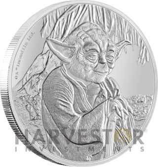 2016 Star Wars Classics - Yoda - 1 Oz.  Silver Coin - Ogp - Third In Series