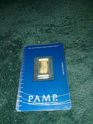 2.  5 Gram Pamp Suisse Gold Bar