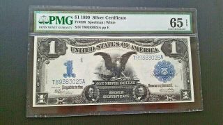 1899 $1 " Black Eagle " Silver Certificate Pmg 65 Gem Uncirculated - Epq