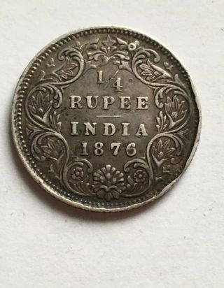 British India 1/4 Rupee 1876