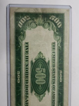 1934 FIVE HUNDRED Dollar Federal Reserve Note $500 Bill EXAMPLE 6