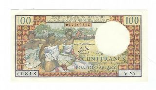 Madagascar - 100 Francs 1966 Unc