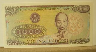 1988 South Viet Nam 1000 Dong Elephant Note P106 Crisp Uncirculated