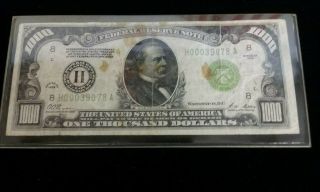 1928 H Low Serial Number $1000 Bill 2