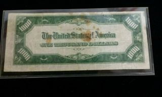 1928 H Low Serial Number $1000 Bill 3
