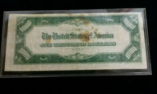 1928 H Low Serial Number $1000 Bill 4