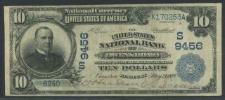 Fr618 9456 $10 1902 Date Back Owensboro,  Ky Vf,  Unique For This Bank Wlm8733