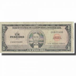 [ 611197] Banknote,  Dominican Republic,  1 Peso Oro,  Km:108a,  Vf (20 - 25)