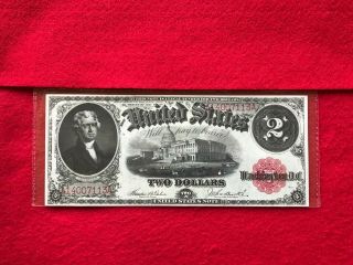 Fr - 57 1917 Series $2 United States Legal Tender Note About Uncirculated