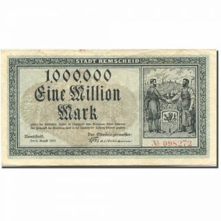 [ 275253] Banknote,  Germany,  Remscheid,  1 Million Mark,  Usine,  1923,  1923 - 08 - 11