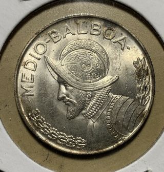 1962 Panama 1/2 Balboa Silver Foreign Coin