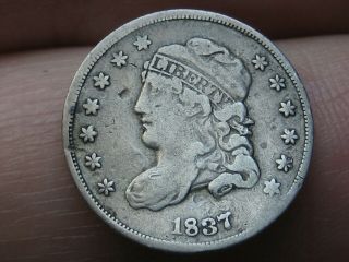 1837 Capped Bust Half Dime - Small 5c - Fine/vf Details