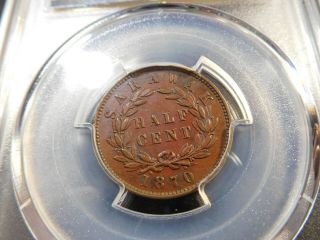 Q150 Malaya Sarawak 1870 1/2 Cent PCGS AU - 58 2