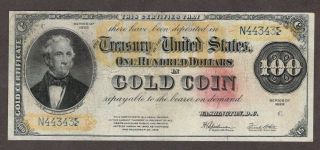 1922 $100 Gold Note,  Fr1215,  Vf,  Faded Seal
