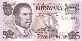 5 Pula Unc Banknote From Botswana 1992 Pick - 11