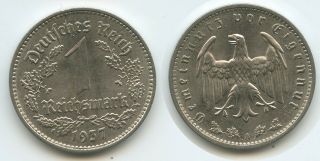 G11139 - Germany Third Reich 1 Reichsmark 1937 A Berlin Km 78 Xf,  Drittes Reich