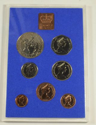 1977 Coinage Of Great Britain & Northern Ireland - 7 Coin Proof Set 913 3