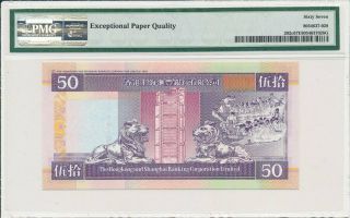 Hong Kong Bank Hong Kong $50 1997 Prefix AA PMG 67EPQ 2