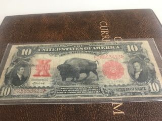 1901 $10 Legal Tender Bison Us Note