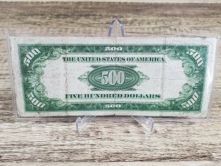 1934A $500 Five Hundred Dollar Bill Scarcer San Francisco District Note Currency 2