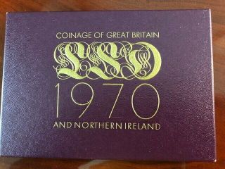 1970 £sd Pre - Decimal Proof Set Coinage Of Great Britain And Northern Ireland