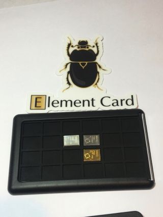 3 Grams Gold Silver Platinum Element Card Valcambi Combibar Bars.  999 Fine 1g