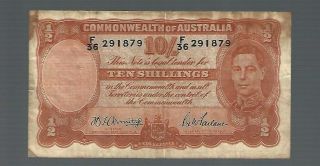 Australia Commonwealth Of Australia Kgvi 10 Shillings 1879