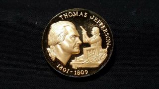 925 Sterling Silver Medal of Thomas Jefferson & James Madison Set. 3
