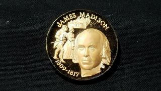925 Sterling Silver Medal of Thomas Jefferson & James Madison Set. 7