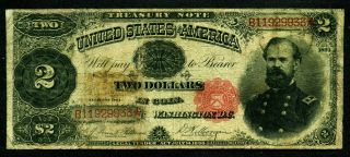 1891 Fr.  357 $2 1891 Treasury Note