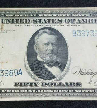 Series 1914 $50 Federal Reserve Note,  Federal Reserve Bank of York 3