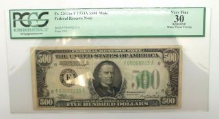 1934a Federal Reserve Note Atlanta $500 Fr 2202m - F Pccs Very Fine 30 Low Serial