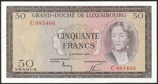 Luxembourg 50 Francs 1961 P:51a Unc
