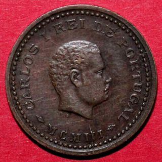 India Portugueza - 1/12 Tanga - Carlos I - Rare Coin Cl22