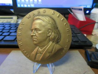 Nyu Hall Of Fame Henry Ward Beecher By Joseph Kiselewski Bronze Medal 76mm Maco
