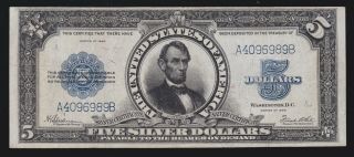 Us 1923 $5 " Porthole " Silver Certificate Fr 282 Vf - Xf (989)
