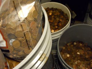 50 LBS Copper Bullion Pennies 1959 - 1982 US Cents by the Pound W/ Wheat Backs &. 5