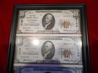 1929 $10 First National Bank of Jackson Tennessee Uncirculated & Uncut 2