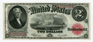 1917 Fr.  60 $2 United States Legal Tender Note Xf/au