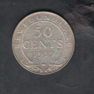 1919 C Newfoundland Silver 50 Cents