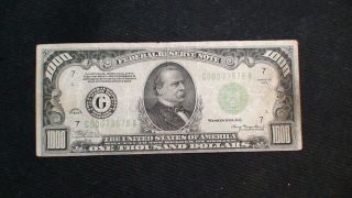1934 One Thousand Dollar Federal Reserve Note Vf $500 Bill Starts At 99 Cents