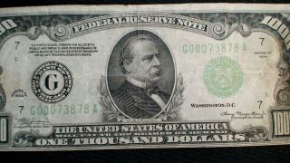 1934 ONE THOUSAND Dollar Federal Reserve Note VF $500 Bill Starts At 99 Cents 2