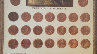 1974 The Kennedy,  Lincoln Memorial Coins: Freedom of Worship,  Pennies 3